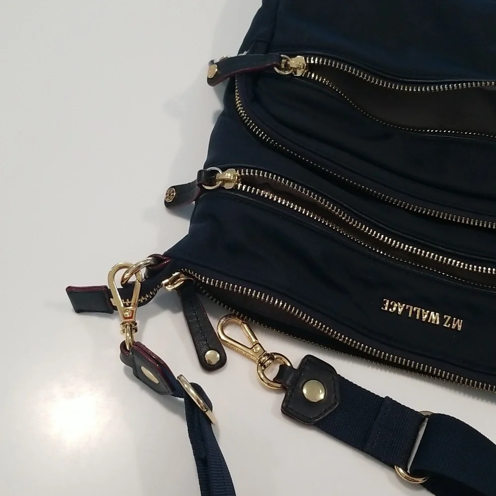 MZ Wallace Dawn Blue / Gold Hardware Downtown Crosby Hobo/Cross…